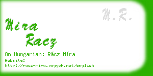 mira racz business card