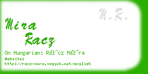 mira racz business card